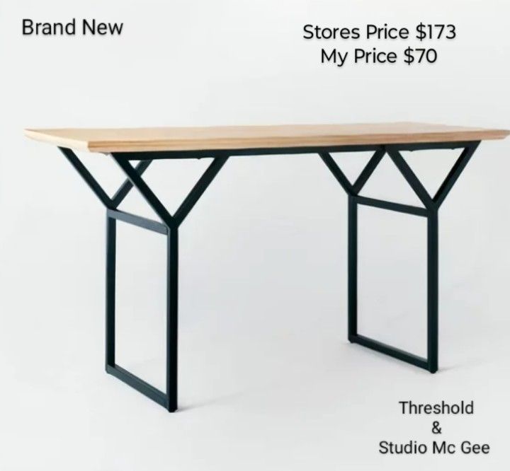 Brand New Threshold South Coast Large Desk For Writting Or Decorative Table Or Console Table 