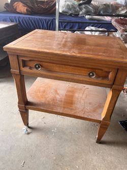 4-Piece Wooden Accent Table Set, Matching End Tables, Half-Moon Table and Carved Side Table