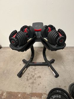 Dumbbell Adjustable Weights BowFlex 5-52.5lb with Stand