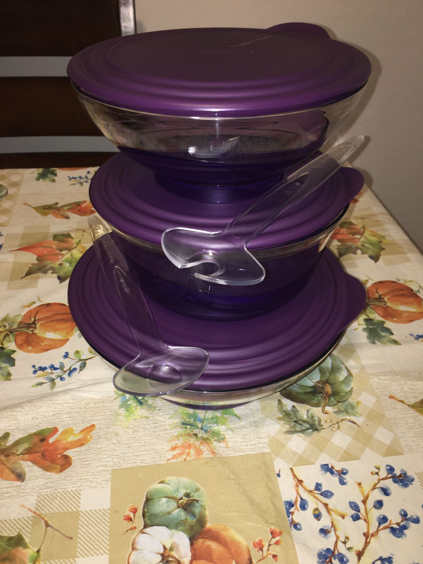 Tupperware set of 3 an spoons