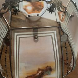 Barrel Racing Lamp Shade Glass In Casing