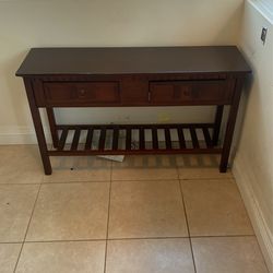 Cherry Wood Console Table