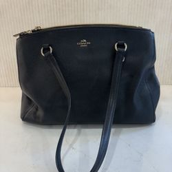 Coach Stanton  Carryall Handbag Black Leather 