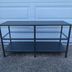 Tv Console Shelf Metal Glass Ikea Vittsjo