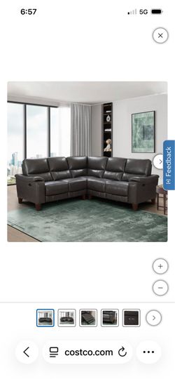 Like New Leather Sectional
