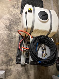 100 Gallon Water Tank + Gas Power Pressure Washer For Sale