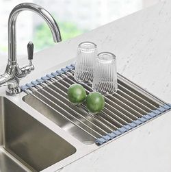 Over-the-Sink Roll-Up Dish Drying Rack