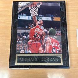 Michael Jordan Signed Plaque With COA