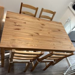 Modern Dining Table Set -4 Chairs 