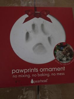 Paw print ornament