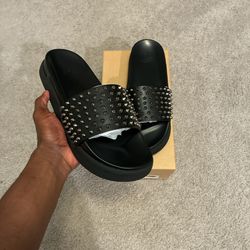 Size 12 Brand New Christian Louboutin Slides Red Bottom