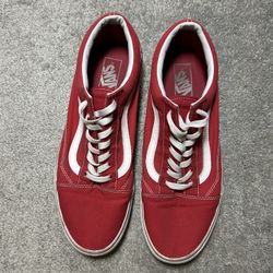 Vans Old Skool Red/White – Size 12 Men