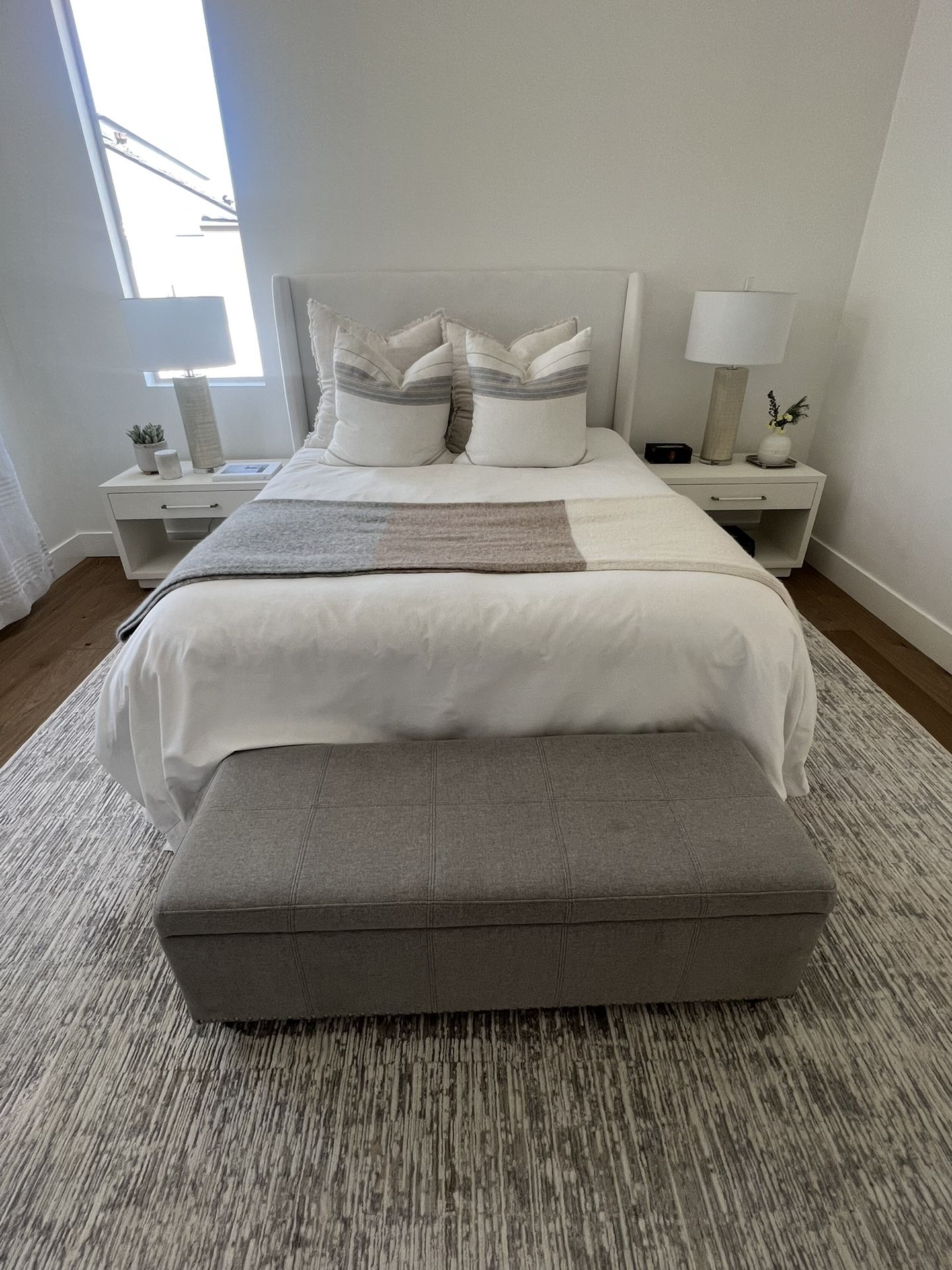 White Velvet Bed Frame