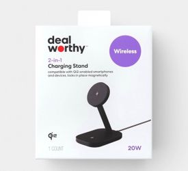 2-in-1 20W Charging Stand - dealworthy™ Black