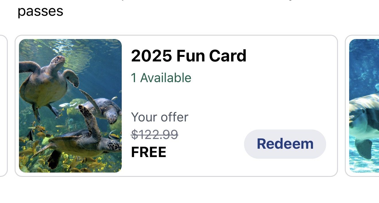 Sea World 2025 Fun Card