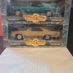 PONTIAC GTO 1966 AMERICAN MUSCLE MADE BY ERTL 1997  1/18 th Scale DIECAST. Both for $50