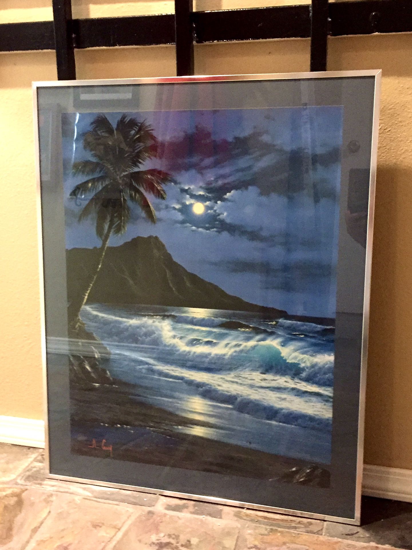 Hawaii Artist Signed Print - 24” X 30”, Exceptional Quality, Very Heavy Duty, Professionally Framed