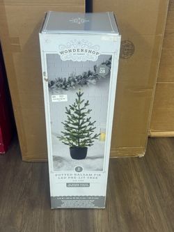 Wondershop 3ft Potted Balsam Fir LED Pre-Lit Tree