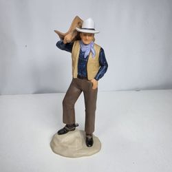1985 JOHN WAYNE AS BOB SETON IN "DARK COMMAND " PORCELAIN FIGURINE By AVON.