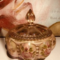 RARE Fenton Beaded Melon Box Art