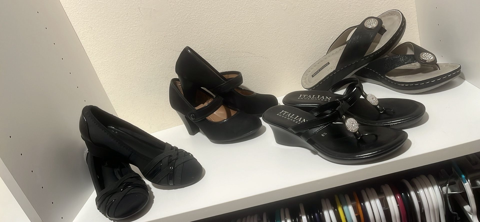 Women’s Black Shoes And Sandals Size 6-6.5