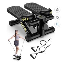 Cardio Steppers Exercise Mini Stair With Resistance Bands