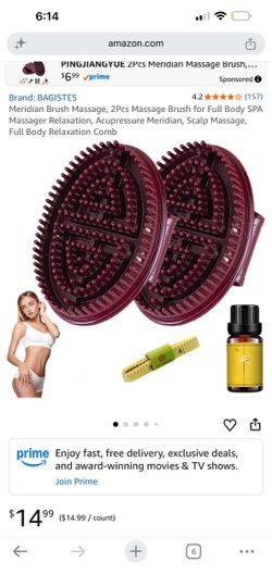 BAGISTES Meridian Massage Brush 2-Pack
