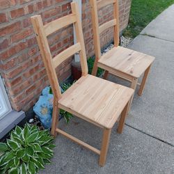 Set Of Two New Pieces IKEA wooden Chairs 