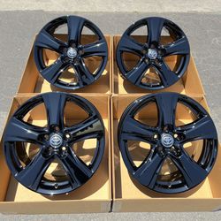 18” Toyota Highlander Original Oem Rims In New Gloss Black Powder Coat