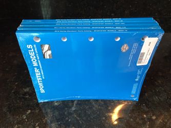 2005,2008,2009,2011 & 2012 Harley Davidson Sportster parts catalogs in plastic. NEW........:..