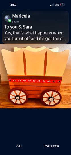 Cowboy Theme Wagon Party or Box  - Room - Toy Storage