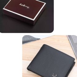 Genuine Leather Wallet-Black color With Gift Box