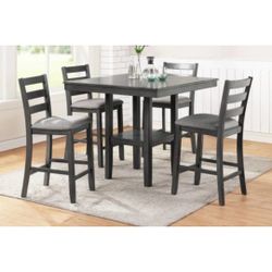 Gray Counter Height Dining Table Set 