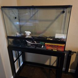 Exo Terra Front-Opening Terrarium – 40 Gallon (with Stand + Accessories)
