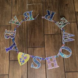 Colorful Metallic Baby Shower Banner