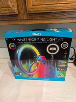 Bower 12" White/RGB Ring Light Kit (Open Box Never Used)