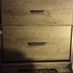Wood Nightstand 