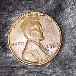 1964 Lincoln Memorial Penny Coin 2 Toned 