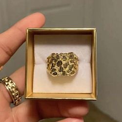 10k Gold Nugget Ring 