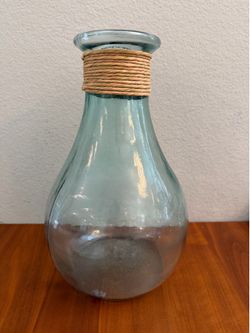 Large Sea-glass Blue Vase