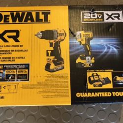 New Sealed DeWalt 20V Brushless Cordless XR Hammer Drill/ Impact Driver Combo 