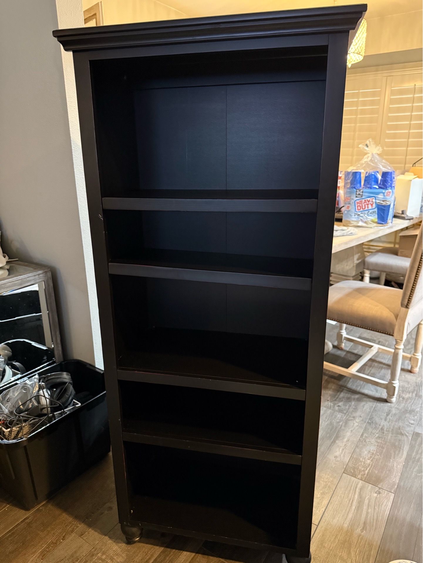 Black 5-Shelf Bookcase