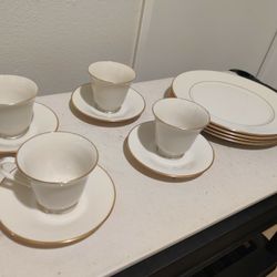 Vintage Lenox Hayworth Teacup Set And Plate Set