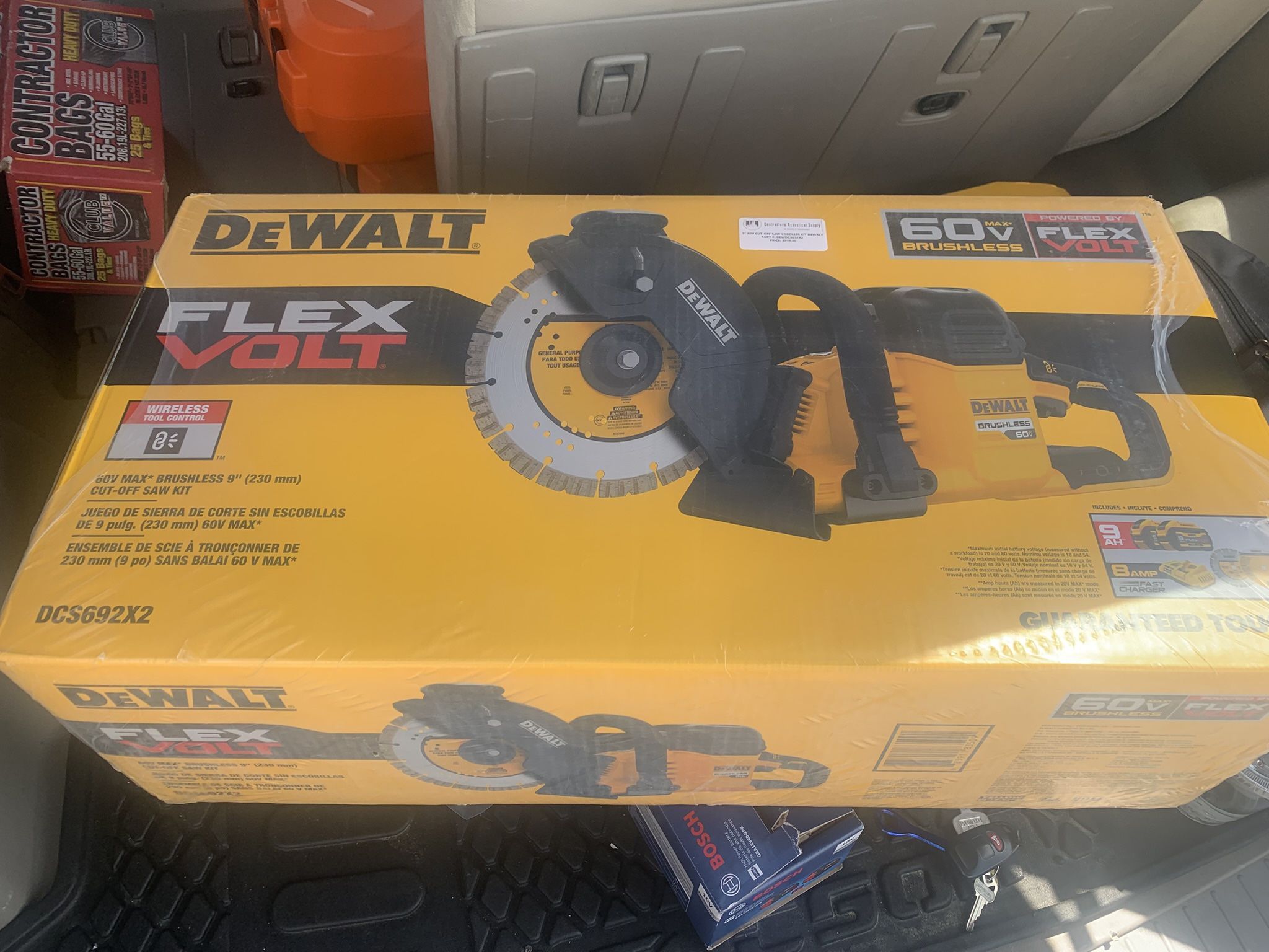 Brand new 60v Flex Volt dewalt Cut Off Saw Kit