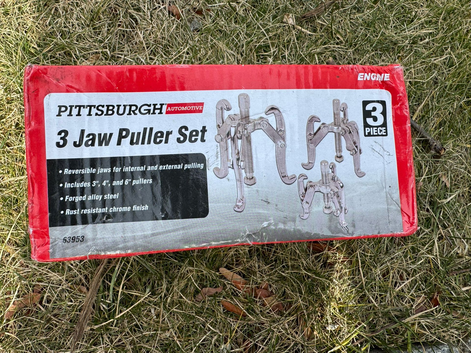 PITTSBURGH 3-Jaw Puller Set, 3-Piece