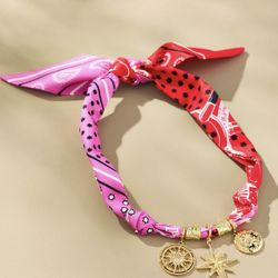 NWT Anthropologie bandana charm necklace 