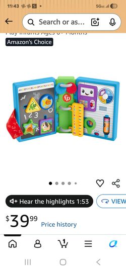 Fisher Price sensory educational book