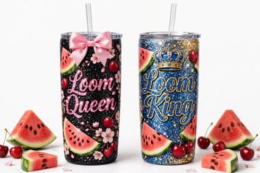 Loom Queen & Loom King Tumbler - Watermelon Cherry 20oz