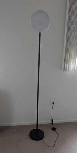 Modern Dimmable LED Floor Lamp with Remote – Adjustable Warm/Cool Light – Black