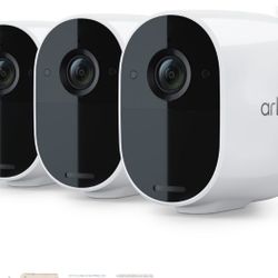 New in box The Arlo Essential Camera - 3 Pack - Wireless Security, 1080p Video,